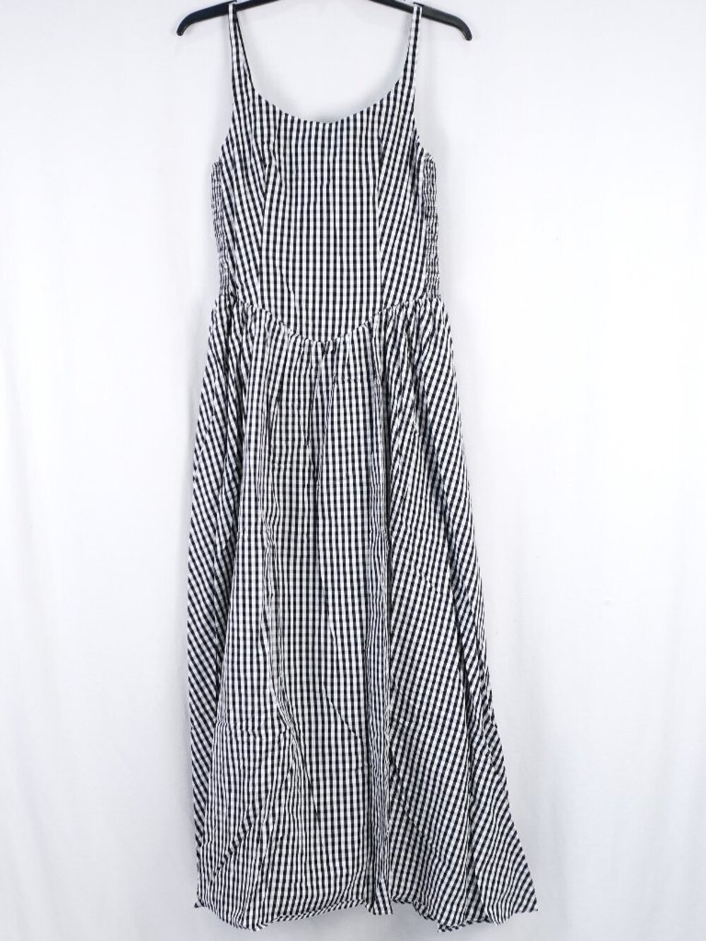 Faithfull The Brand Chiara Midi Dress In Black/White Gingham Women's Size 4 NWT - Picture 2 of 10